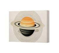 Benjamin Tate Design Saturn Ringed Planet Canvas Art Print Modern Astronomy Wall Decor