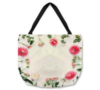 Benjamin Tate Design Scattered Flowers Tote bat in Natural Benjamin Tate Design Natural