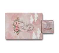 Benjamin Tate Design Set Of 12 Placemats And Coasters Eleven By Eight Inches With Wood Bottom