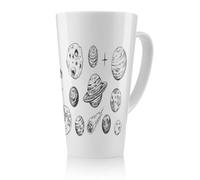 Benjamin Tate Design Set Of Space Objects Planets, Stars Designer Latte Mug, Stunning Designer Mug Fit For Any Home, Treat Yourself Or A Loved One
