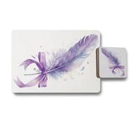Benjamin Tate Design Set Of Twelve Placemat Coaster Set Designer Artwork With Wood Bottom Exclusive Edition