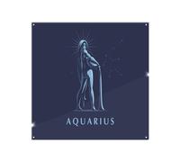 Benjamin Tate Design Sign Of The Zodiac Aquarius Dining Splash Back in Natural Benjamin Tate Design Natural
