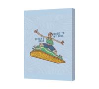 Benjamin Tate Design Skeleton Surfing Canvas Art Print Oceans Roar Music To My Soul