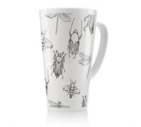 Benjamin Tate Design Sketch Of Scarab Beetle May Bug Bee & Dragonfly Latte Mug in Natural | Size: 100 cm Benjamin Tate Design Natural 100 cm