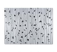 Benjamin Tate Design Sketchy Leaves Scattered Glass Chopping Board in Natural Benjamin Tate Design Natural