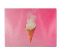 Benjamin Tate Design Smoking Ice Cream Cone Glass Chopping Board