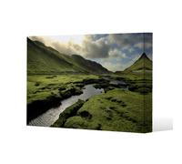Benjamin Tate Design Spring in Scotland Valley (Canvas Print) / 61 x 41 x 4cm in Natural | Size: 61 x 41 x 4 cm Benjamin Tate Design Natural 61 x 41 x 4 cm