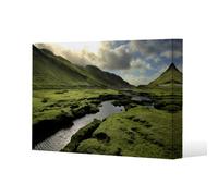 Benjamin Tate Design Spring In Scotland Valley Slim Style Canvas Print 40X60Cm , 15mm Slim Real Wood.