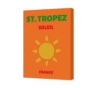 Benjamin Tate Design St Tropez Soleil France Canvas Wall Art Print Contemporary