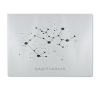 Benjamin Tate Design Star Constellation Zodiac Sagittarius Dining Glass Chopping Board in Natural Benjamin Tate Design Natural