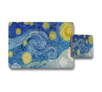 Benjamin Tate Design Starry Night Placemat And Coaster Set Wood Backed Art Print Collection Limited Edition