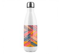 Benjamin Tate Design Striped Bright Geometric Pattern Stainless Steel Bottle Designer Style