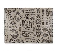 Benjamin Tate Design Striped Egyptian Theme With Ethnic And Tribal Motifs Glass Chopping Board