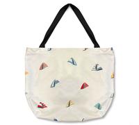 Benjamin Tate Design Striped Sailboats Tote bat in Natural Benjamin Tate Design Natural