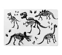 Benjamin Tate Design Stylish Dinosaur Silhouettes Designer Special Soft Home Rug