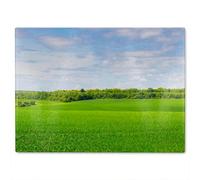 Benjamin Tate Design Summer Landscape In The Distance Designer Glass Chopping Board Designer Style