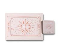 Benjamin Tate Design Sun Tarot The Sun Placemat And Coaster Set With Wood Base And Designer Print Premium Edition