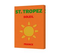 Benjamin Tate Design Sunburst Canvas Wall Art St Tropez Soleil France Travel Poster Made In Uk