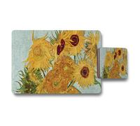 Benjamin Tate Design Sunflower Placemats And Coaster Set Inspired By Van Gogh Artwork