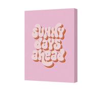 Benjamin Tate Design Sunny Days Ahead Canvas Art Print Pink Contemporary Uk Handmade Gallery Wrapped