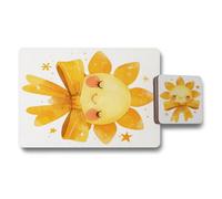 Benjamin Tate Design Sunrise Art Collection Placemat And Coaster Set Limited
