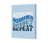 Benjamin Tate Design Sunrise Sunburn Sunset Repeat Canvas Wall Art Print Made In The United Kingdom
