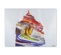 Benjamin Tate Design Swirly Ben Glass Chopping Board in Natural Benjamin Tate Design Natural