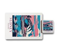 Benjamin Tate Design Sydney Australia Placemat And Coaster Set Featuring Designer Artwork On Wood Base For Elegant Tables Exclusive