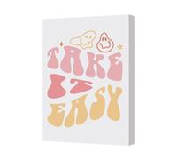 Benjamin Tate Design Take It Easy Canvas Wall Art Print Pastel Colors Handmade In Britain
