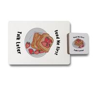 Benjamin Tate Design Talk Later Placemats And Coasters Set Designer Artwork With Wood Backing High End Print Technology Limited Edition