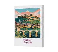 Benjamin Tate Design Tbilisi Georgia Canvas Wall Art Print On Deep Wooden Frame Uk Made