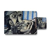 Benjamin Tate Design The Kiss Art Placemats And Coaster Set For Modern Dining Room Decor