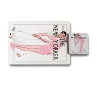 Benjamin Tate Design The New Yorker Placemat Coaster Set, Designer Artwork On Wood Bottom, Limited Edition