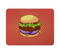 Benjamin Tate Design The pop art illustration of burger Designer Blanket in Natural | Size: 120 cm x 150 cm Benjamin Tate Design Natural 120 cm x 150 cm