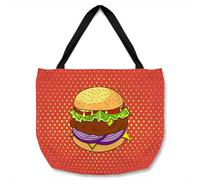 Benjamin Tate Design The Pop Art Illustration Of Burger Designer Tote Bat Designer Style