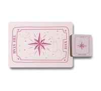 Benjamin Tate Design The Star Collection Placemat Coaster Set With Designer Artwork And Wood Bottom Limited Edition