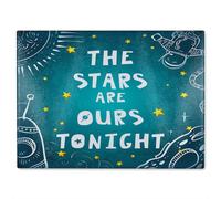 Benjamin Tate Design The Stars Are Ours Tonight Glass Chopping Board in Natural Benjamin Tate Design Natural