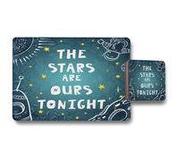 Benjamin Tate Design the stars are ours tonight placemat coaster set in Natural Benjamin Tate Design Natural