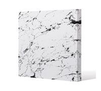 Benjamin Tate Design Thin Black Marble Slim Style Canvas Print 20X20Cm , 15mm Slim Real Wood.