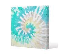 Benjamin Tate Design Tie dye pattern shibori print (Canvas Print) / 114 x 114 x 4cm in Natural | Size: 114 x 114 x 4 cm Benjamin Tate Design Natural 114 x 114 x 4 cm
