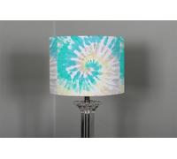 Benjamin Tate Design tie dye pattern shibori print ceiling lamp shade in Natural Benjamin Tate Design Natural
