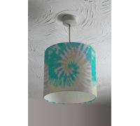 Benjamin Tate Design tie dye pattern shibori print ceiling lamp shade in Natural Benjamin Tate Design Natural
