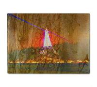 Benjamin Tate Design Tower Lights Glass Chopping Board in Natural Benjamin Tate Design Natural