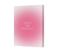 Benjamin Tate Design Trust The Process Motivational Canvas Wall Art Pink Print