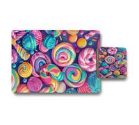 Benjamin Tate Design Twelve Piece Placemat And Coaster Set From Luxury Print Collection With Wood Bottom And Designer Artwork