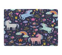 Benjamin Tate Design Unicorns On Navy Designer Special Soft Home Rug