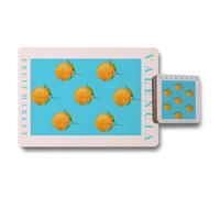 Benjamin Tate Design Valencia Fruit Market Placemats And Coasters Set From Valencia Collection Limited Edition Designer Artwork
