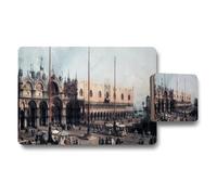 Benjamin Tate Design Venice Doge Palace St Marks Basilica Placemat Coaster Set