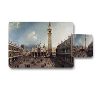 Benjamin Tate Design Venice St Mark Square Panorama Placemat And Coaster Set