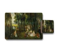 Benjamin Tate Design Victorian Garden Party Placemats And Coaster Set With Artwork
